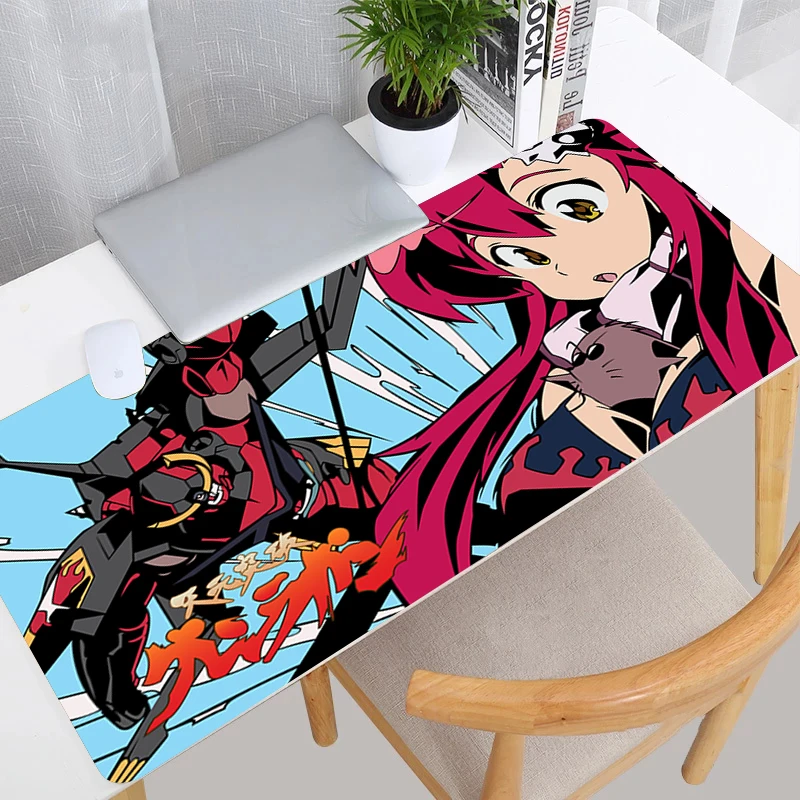 

Gurren Lagann Mouse Pad Large Gaming Accessories Mouse Mat Keyboard Mat Desk Pad XXL Computer Mousepad PC Gamer Laptop Mausepad