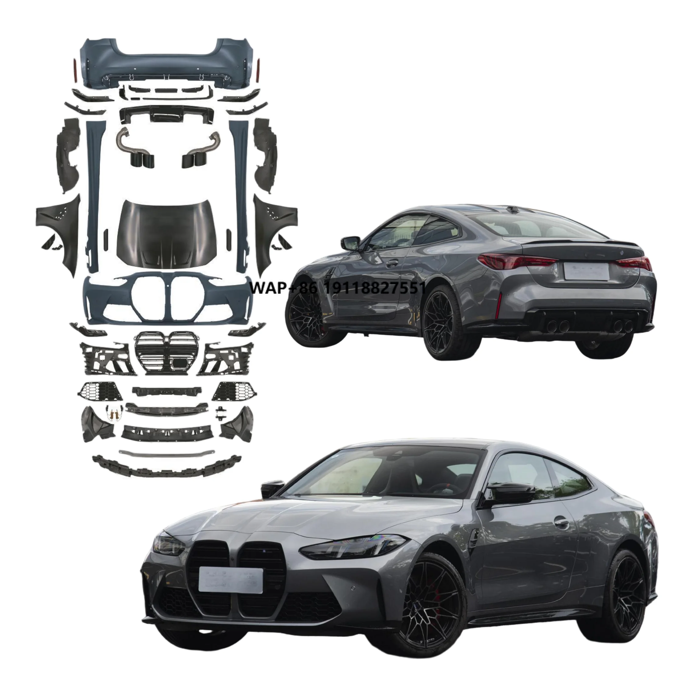 

New Arrived Bodykit for 4 Series G22 2020-2024 Facelift to G82 M4 M-power Kit High Quality Fenders Bumpers Easy Installation