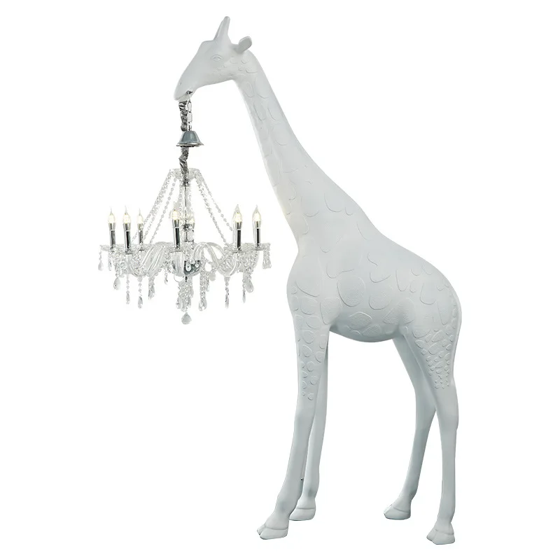 

Large-scale art giraffe sculpture animal ornament floor lamp exhibition hall lobby sales office ornament
