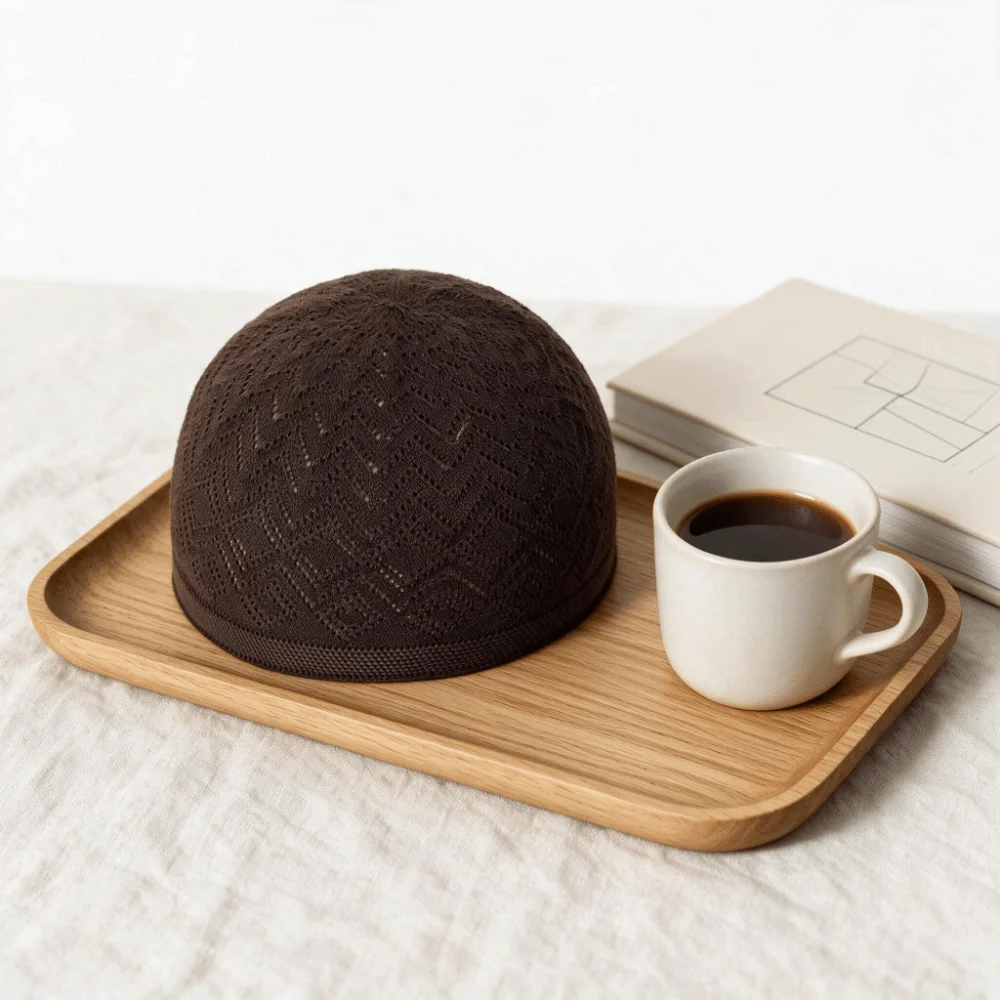 Turkey Stretchy Prayer Hat Breathable Soft Beanie Hat Simple Solid Color Men Knitted Cap Daily