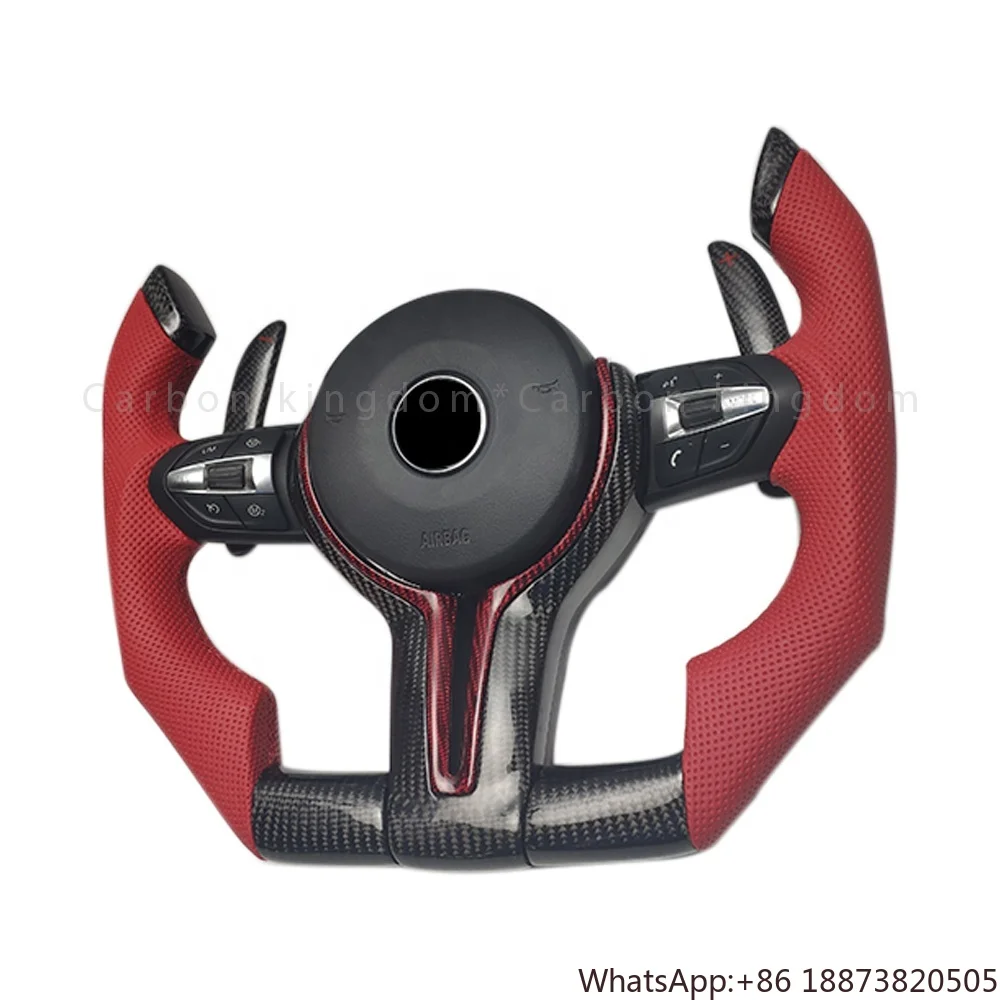 Factory Custom Alcantara Carbon Fiber LED Steering Wheel Fit for BMW I8 I3 Steering Wheel