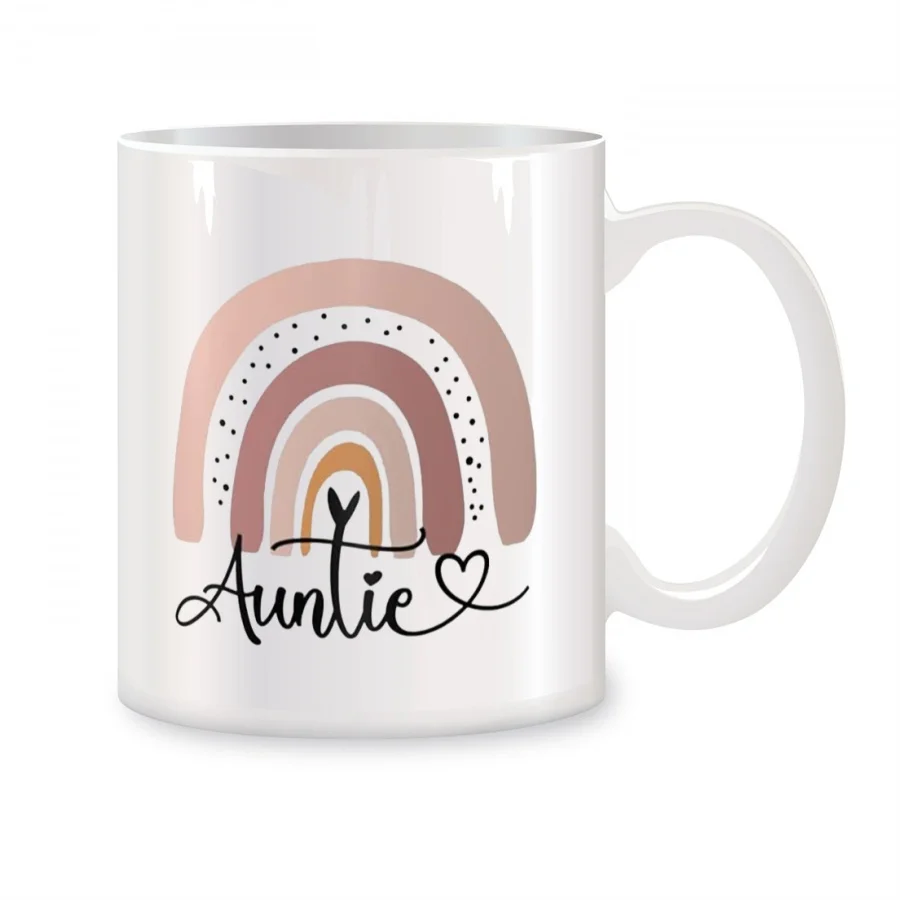 

Auntie Mugs For Aunt Gifts from Niece Nephew Birthday Gifts Novelty Coffee Ceramic Tea Cups White 11 oz