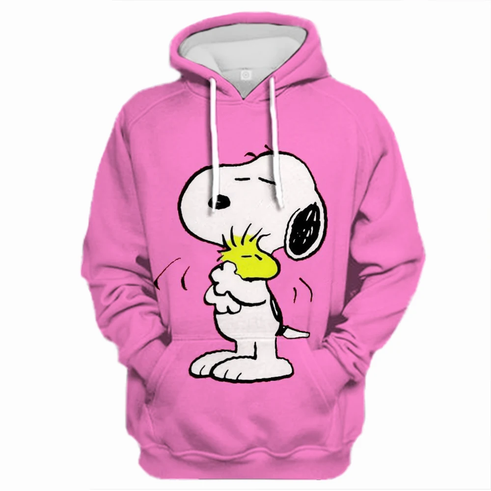 Kawaii Snoopy casual cute print unisex hoodie spring and autumn Snoopycartoon casual sports street print hoodie