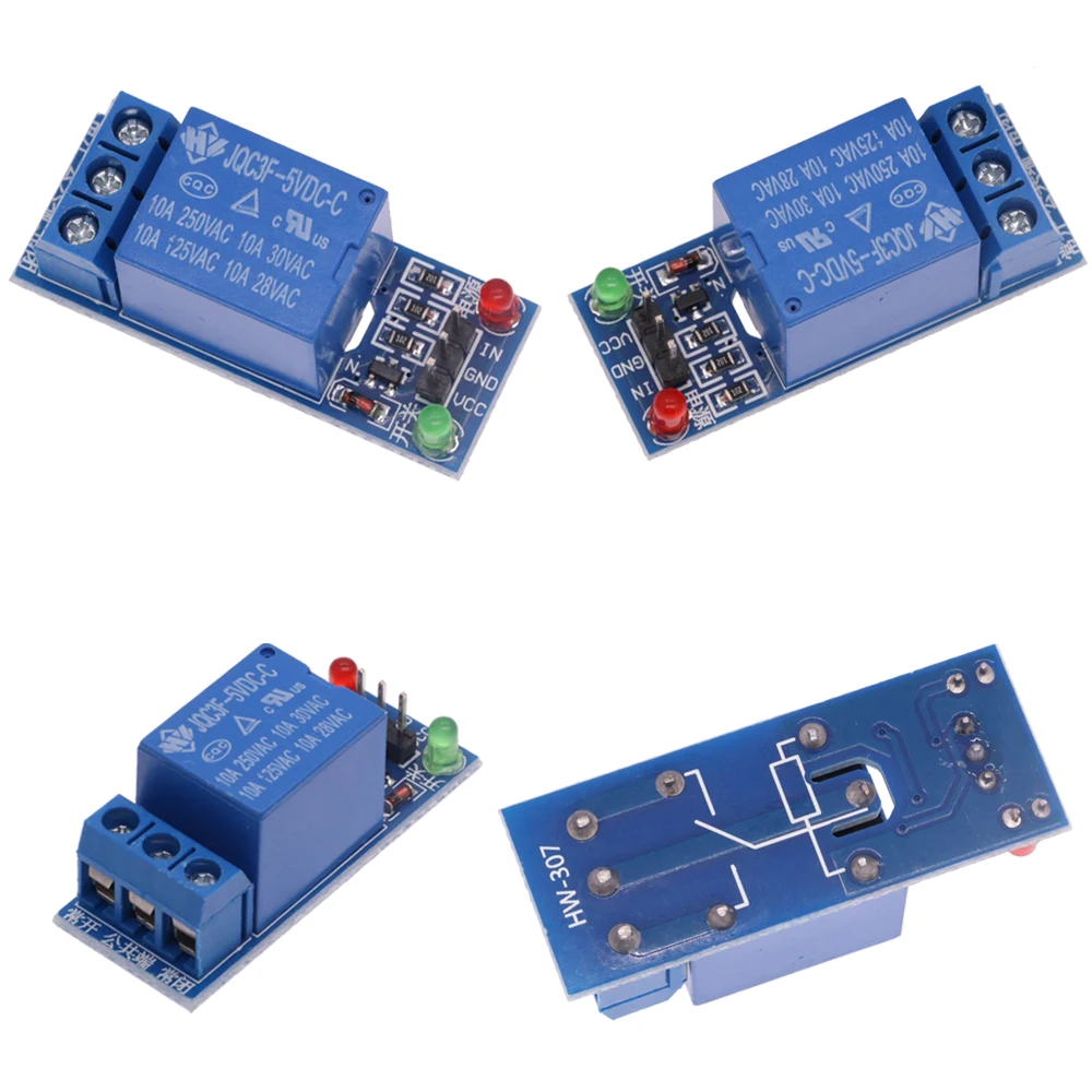 1 Channel One Way 5V 12V Low Level Trigger Relay Module Microcontroller Development Expansion Board  For Arduino PIC AVR DSP ARM