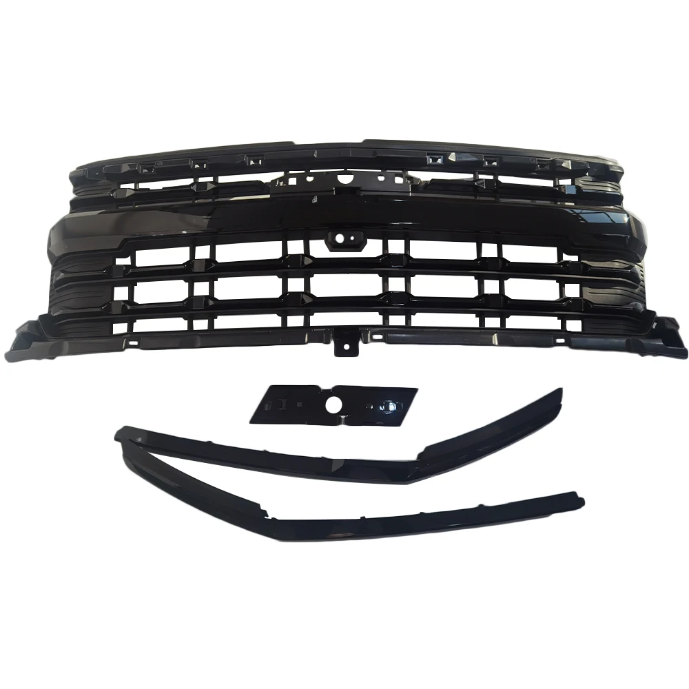 Front Upper Grill Grille for Chevy Silverado 1500 2022 2023 2024 ABS Replacement Gloss Black Racing Grills accessories 85516929