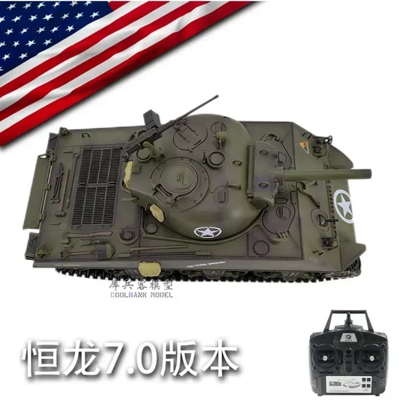 American Remote-Controlled Tanque Militar, 3898-1, Gun Barrel, Telescópico, Multifuncional, Combate, RC, Competitivo, Toy Gift, M4a3, 1:16