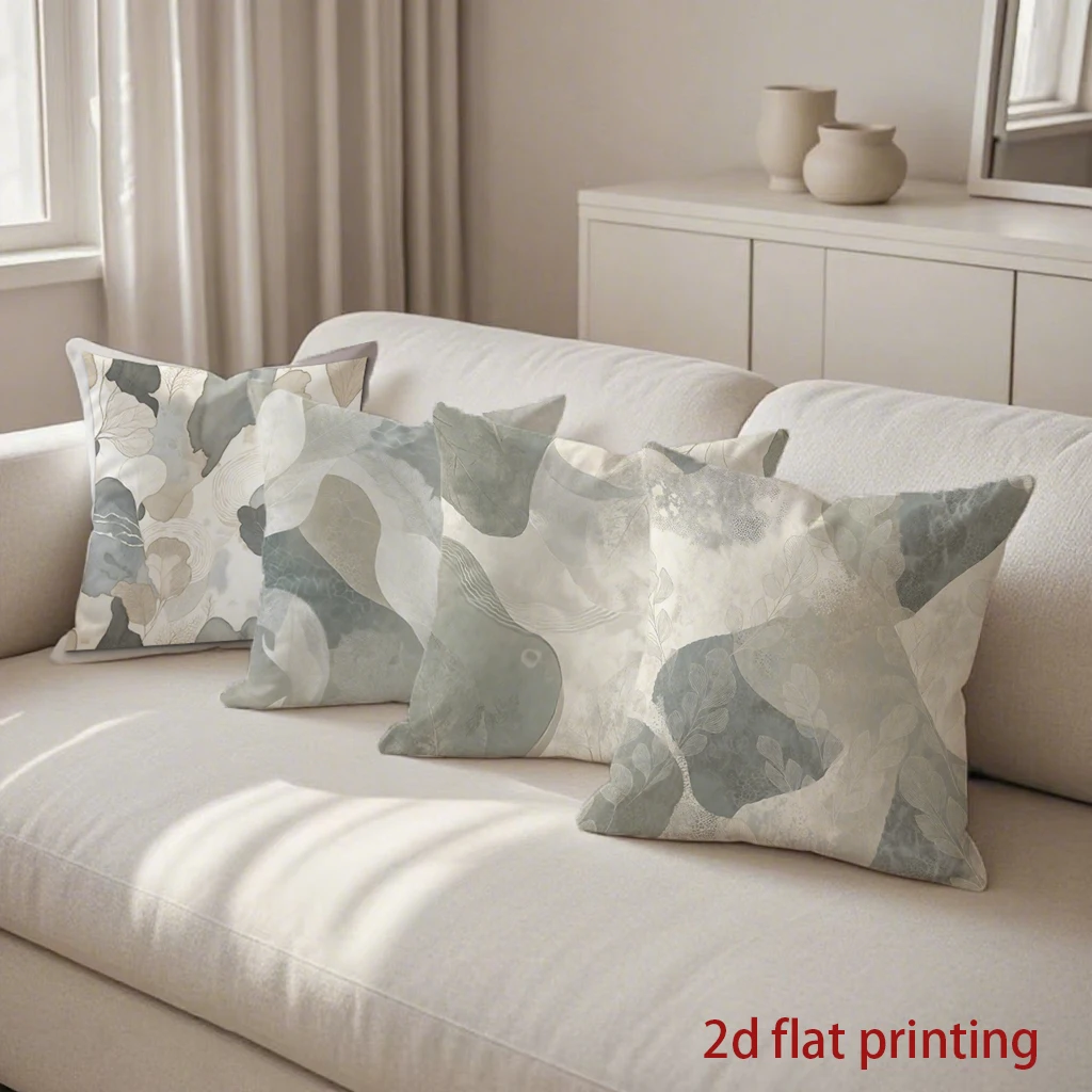 Neutral Botanical Throw Pillow Covers Pattern Cushion Cover Suitable for Sofa Bedroom Car Pillow Cover