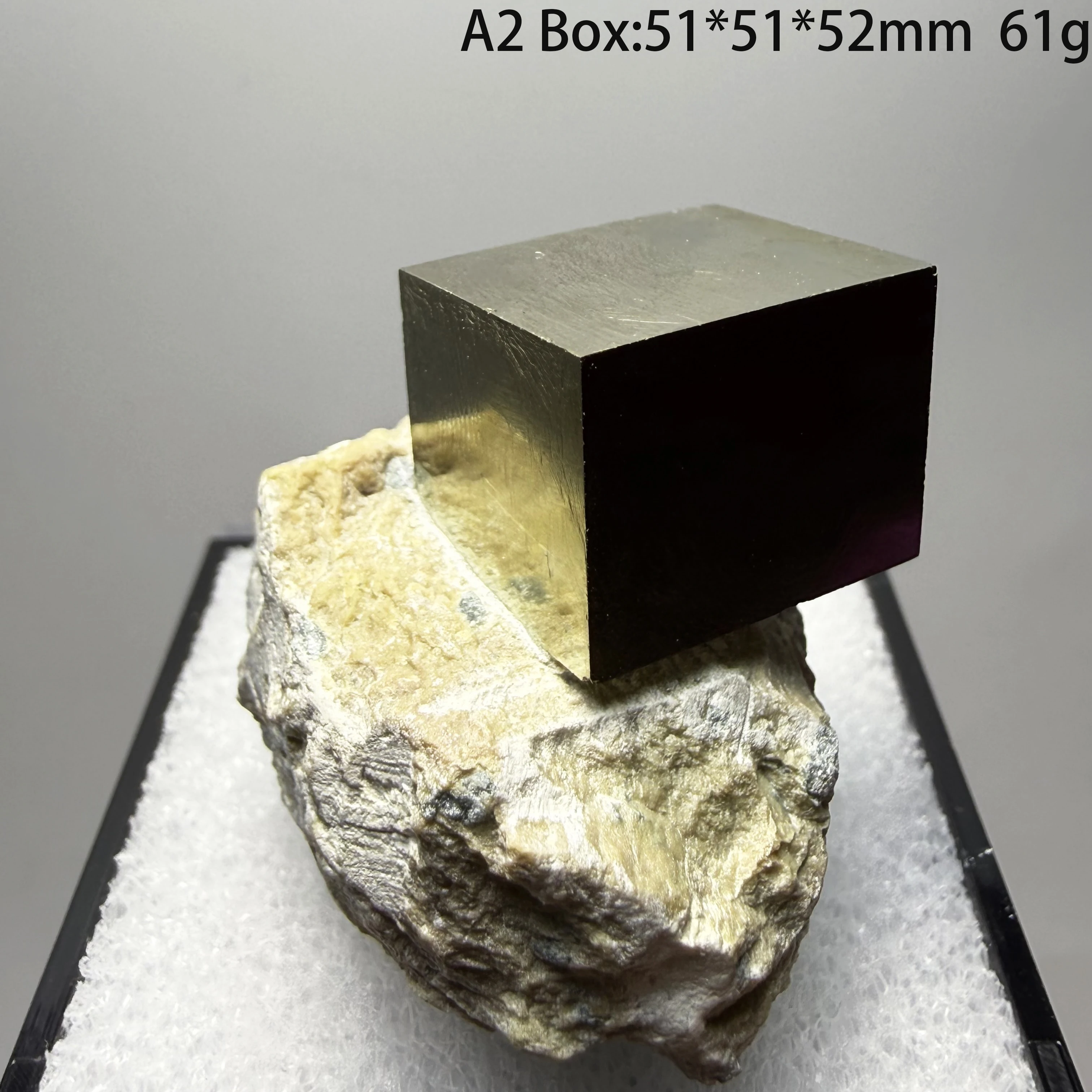 High Quality Chalcopyrite Cube On Matrix Symbiosis Mineral Specimen Raw Ore Sample For Teaching Study Collectible GiftA3-2-17