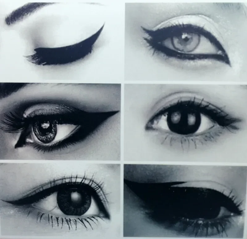 Pro 6 in 1 Stencils Eyeliner Template Smoky Eyes Quick Makeup Stencil Cat Eye Liner Quick Cosmetic Tool Eyebrow Stencil