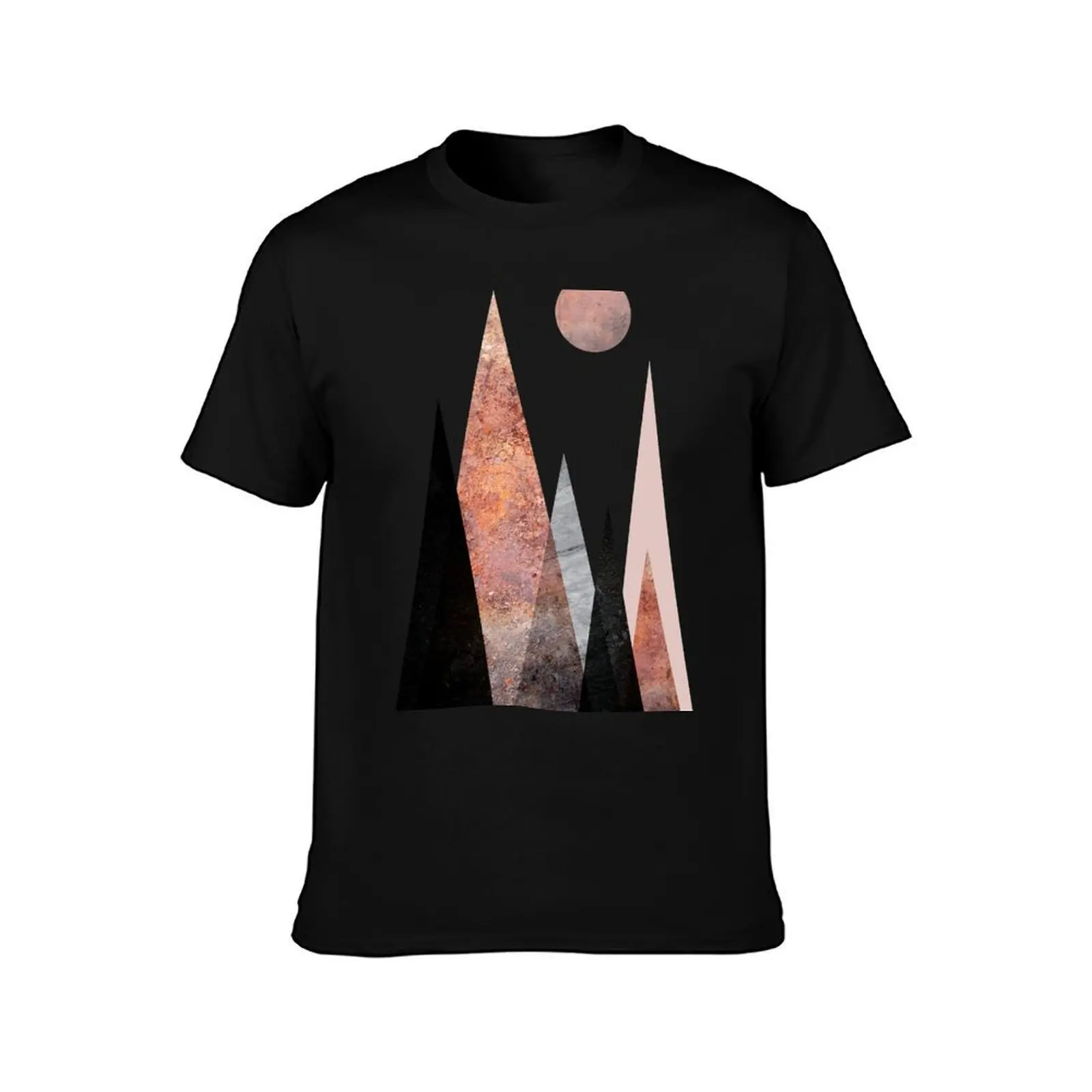 Scandi Mountain Range T-Shirt, Summer Casual Cotton Tee, Oversized Streetwear Tops, Vintage Graphic Print, Unisex Men Women
