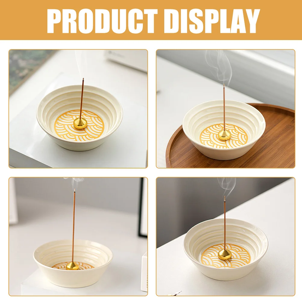 

Modern European Incense Stick Holder Ceramic Incense Burner Desktop Decoration Aromatherapy Relaxation Censer for Home Yoga