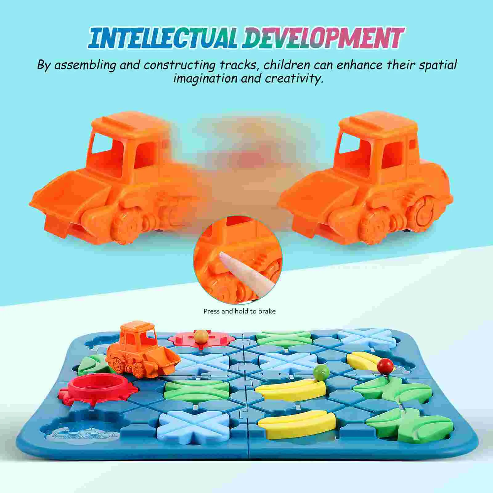 Toys for Toddlers Intellectual Kindergarten Puzzles Race Track 1-3 Car Road Builder Brain Teasers Maze Child