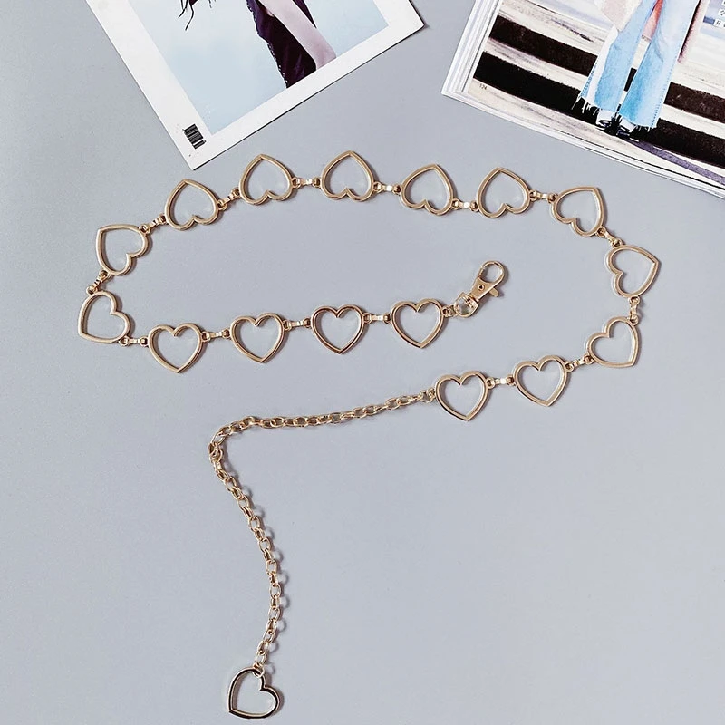 Damenmode Herzförmiger Metall-Taillengürtel Taillenband-Accessoires – Detail 5