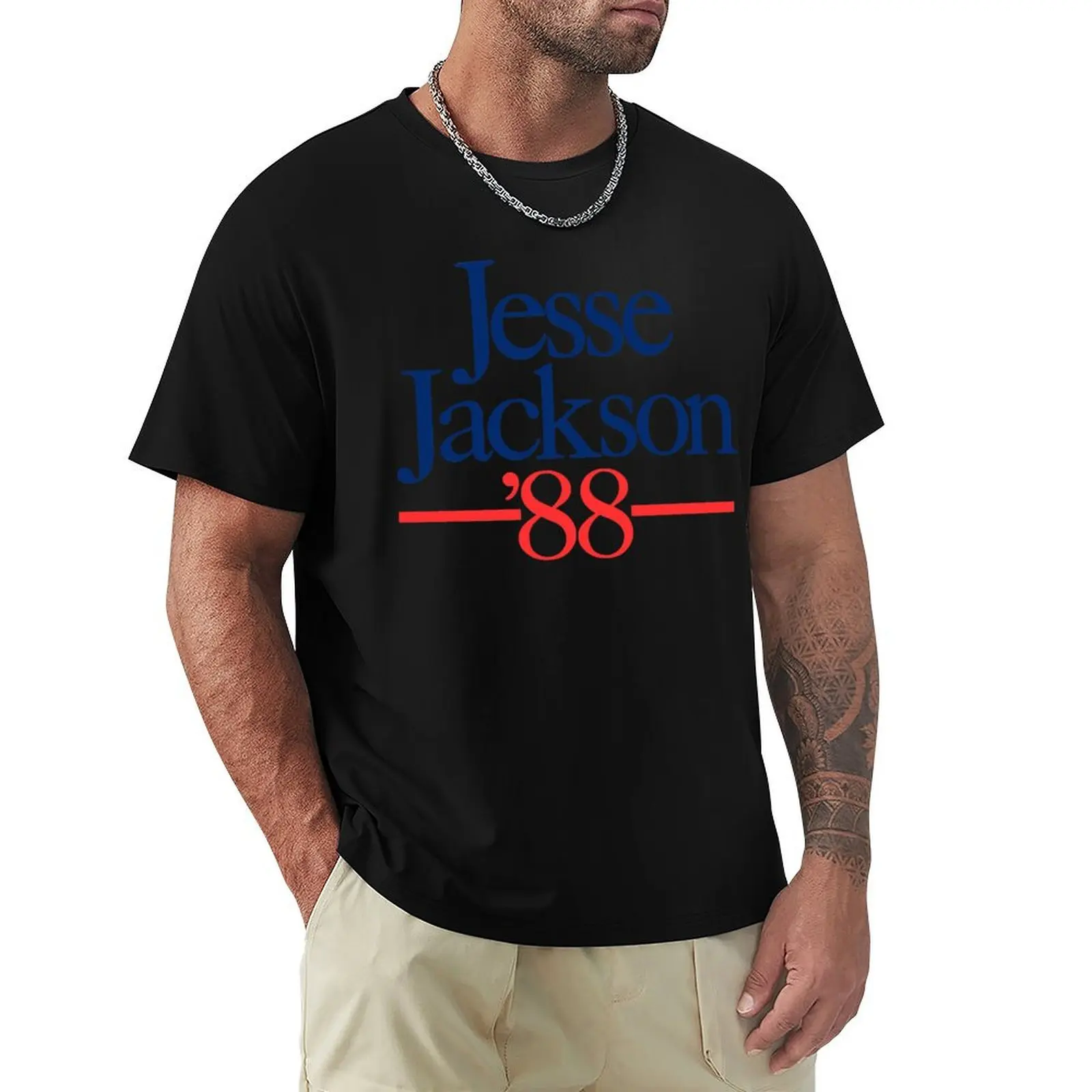 Jesse Jackson 88 T-Shirt Plus Size Solid Color T-Shirt
