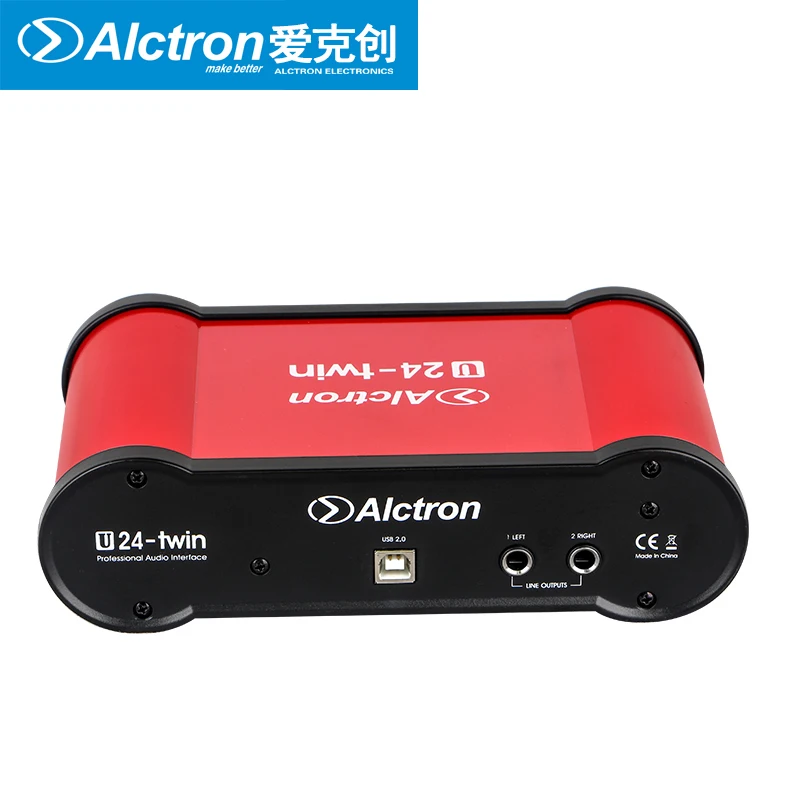 Alctron U24-TWIN Official Original 24bit Dual Channel USB Audio Interface Sound Card Helps signal From a to D Microphone
