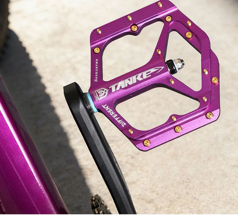 MTB Fahrradpedale mit 3 Lagern, Mountainbike-Pedale aus Aluminiumlegierung, rutschfest, superleicht, flache Plattform, Fahrradzubehör – Detail 12