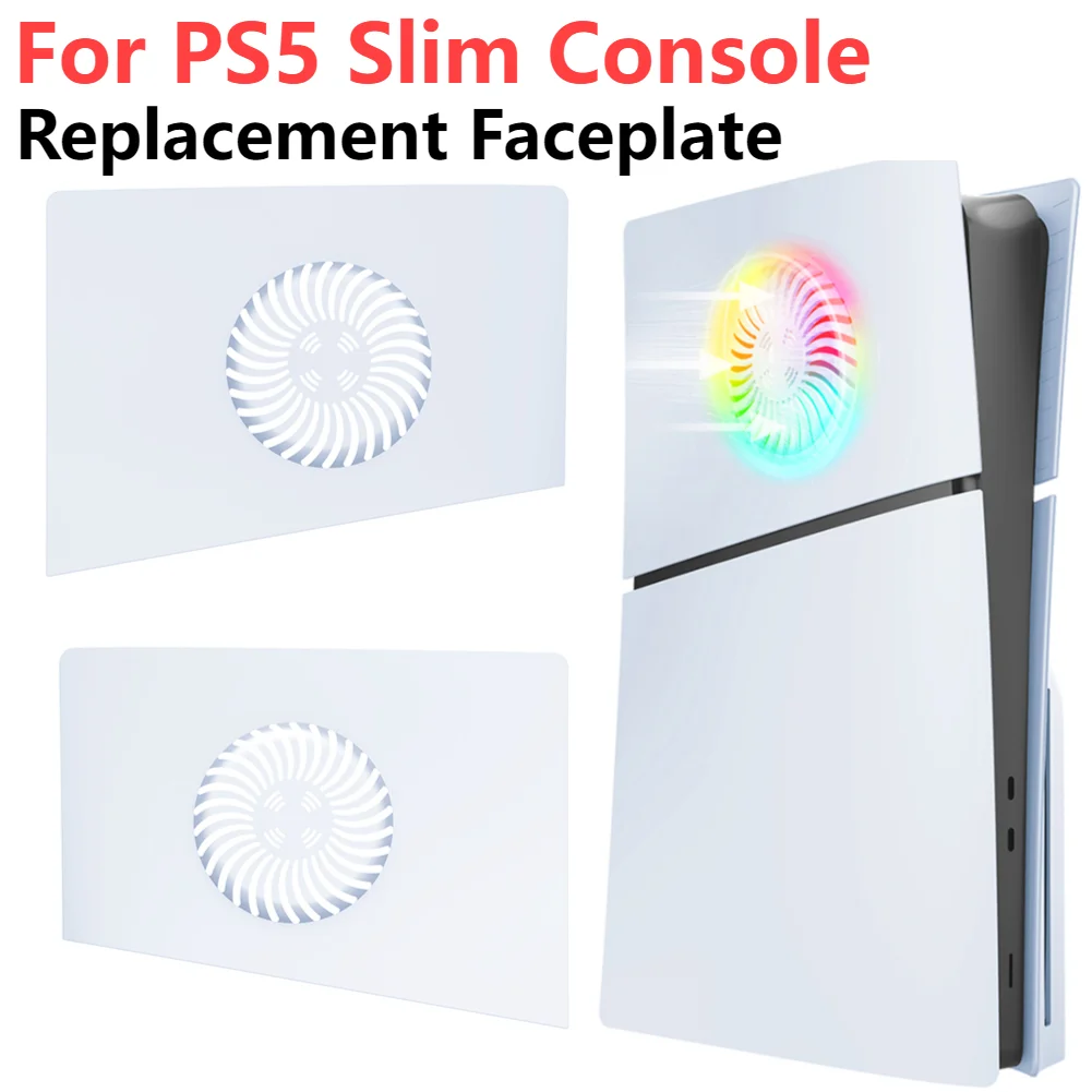 

Лицевая панель для консоли PS5 Slim с охлаждающим вентиляционным отверстием, верхняя половина сменной лицевой панели для Playstation 5, тонкий защитный корпус