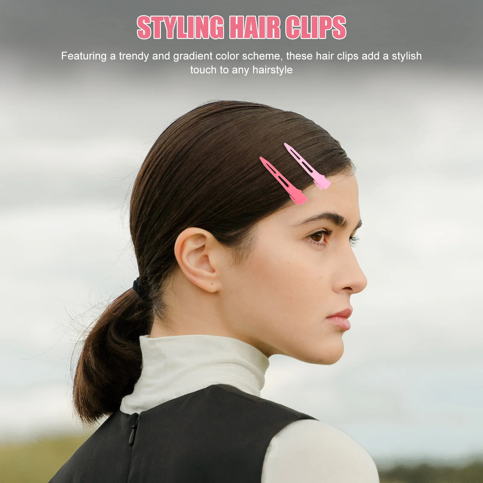 

18pcs No Styling Women For Makeup Styling Hair No Crease Clips Gradient Hair Clips For Makeup Bangs Management