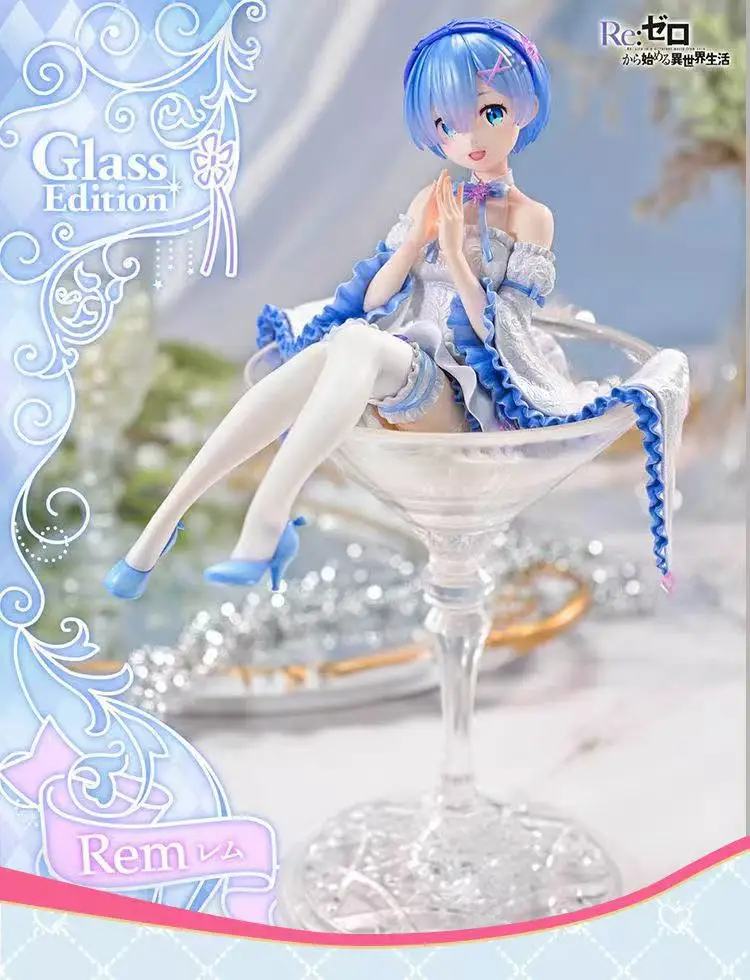 

Starting Life in Another World Cosplay Costume Rem's Glass Dress Women's Set and wig