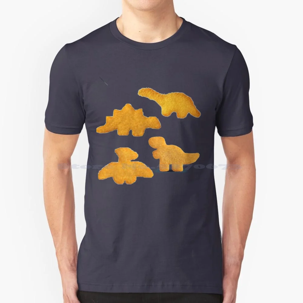 Dino Nuggets T Shirt 100% Cotton Tee Dino Nuggets Food Meme Dinosaurs Vsco