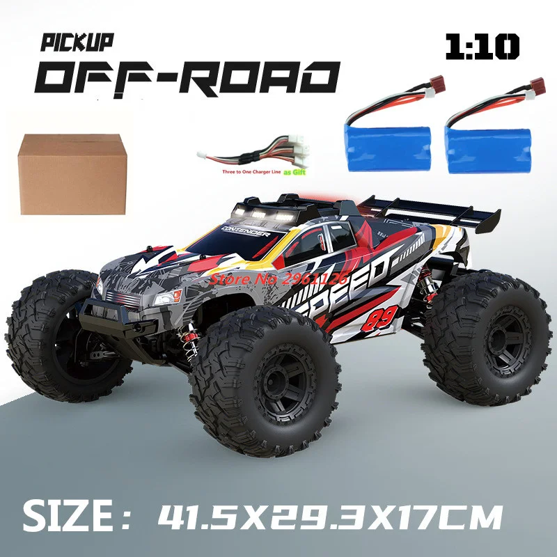 2.4G 4WD Grote 1:10 Drift RC Racewagen 70 KM/H Hoge Snelheid Legering Materiaal Hoge Verlichte LED Rubberen Banden RC Racewagen Speelgoed Geschenken