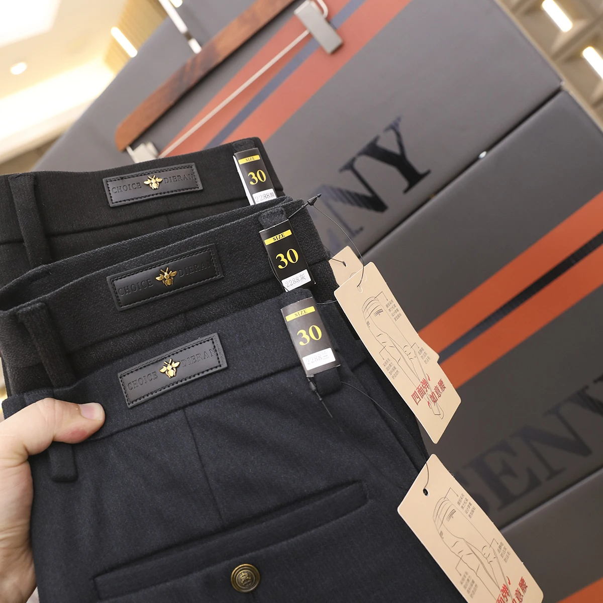 

Italian Luxury Men's Casual Woolen Pants Beautiful Merino Wool Excellent Tailoring Faionable Straight Leg Autumn Leisure