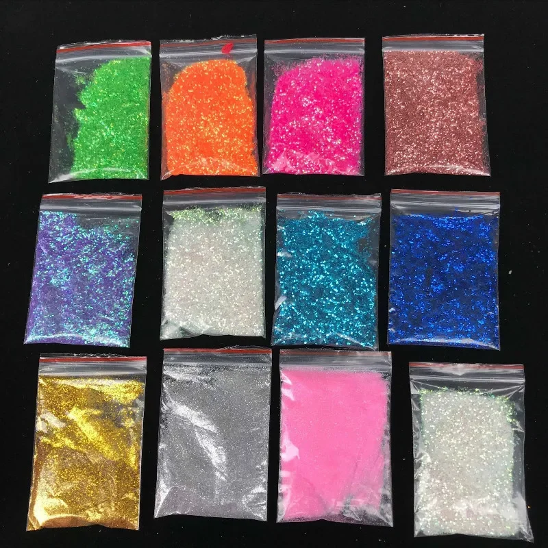 1pack 10g PET Glitter Powder Transparent Bubble Balloon Filler Round Sequins Golden Glitter Powder Home Decor Confetti for Balls