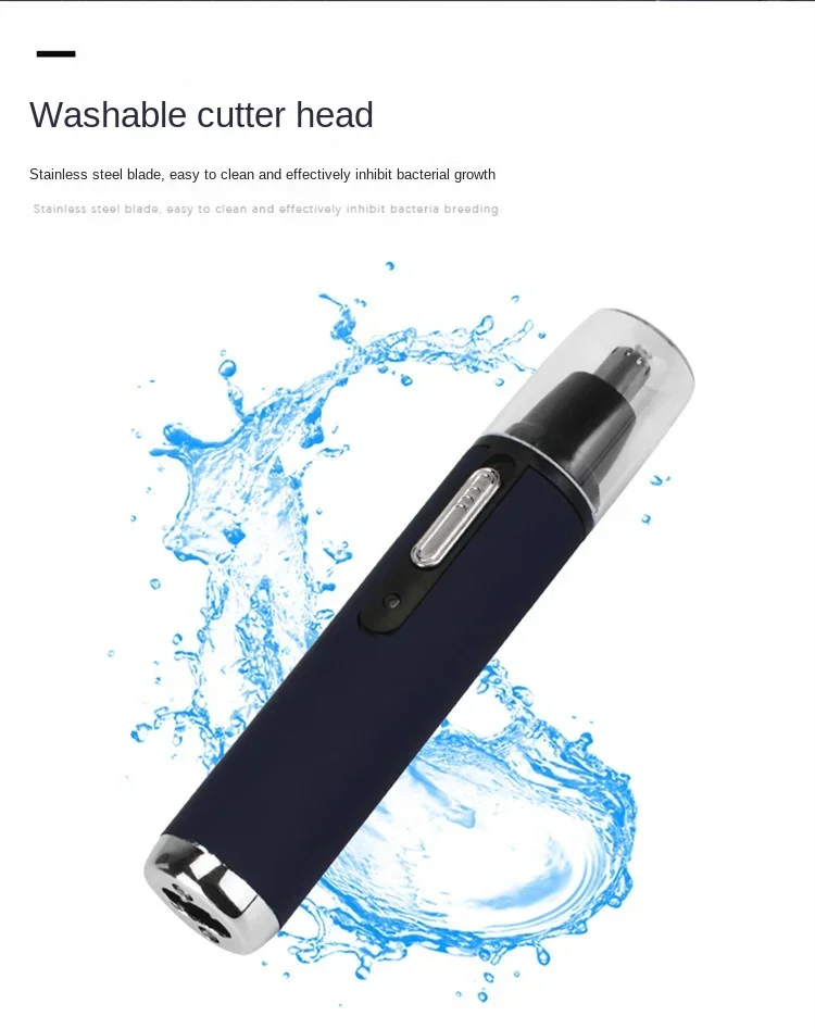 Draagbare Kleine Usb Oplaadbare Elektrische Neus Haar Trimmer 2-In-1 Unisex Automatische Wasbare Scheerneus Trimmer