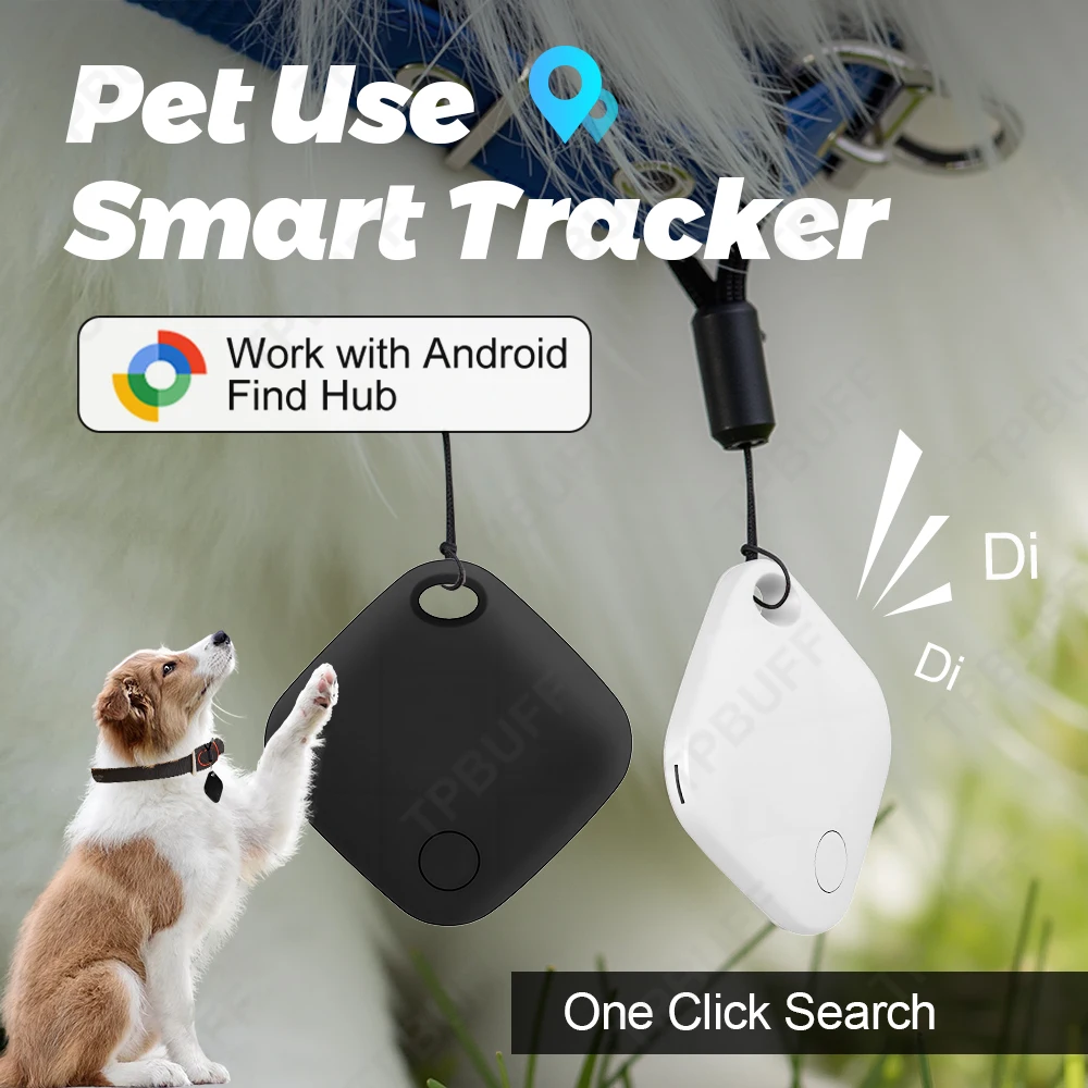 Google Trova il mio localizzatore GPS Android Smart ActivityTrackers Dispositivi indossabili Dispositivo anti-smarrimento per etichetta GPS per elettronica intelligente per gatti