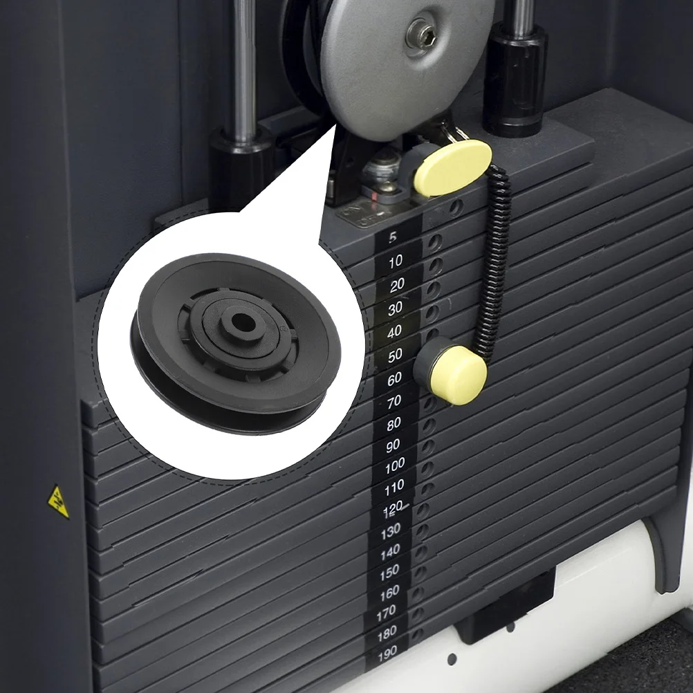 

2Pcs Pulley Protection Sleeve for Gym Equipment Pa6 Material Wear-Resistant Fitness Pulley Wheel Cover Noise Reduction Universal