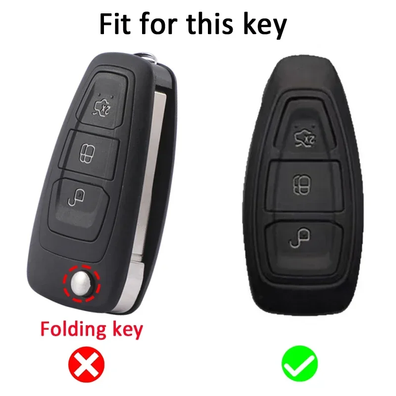 Shell Fob Holder For Ford Fiesta Focus 3 4 Mondeo Ecosport Kuga Focus ST Transit Custom Wagon TPU Remote Car Key Case Cover
