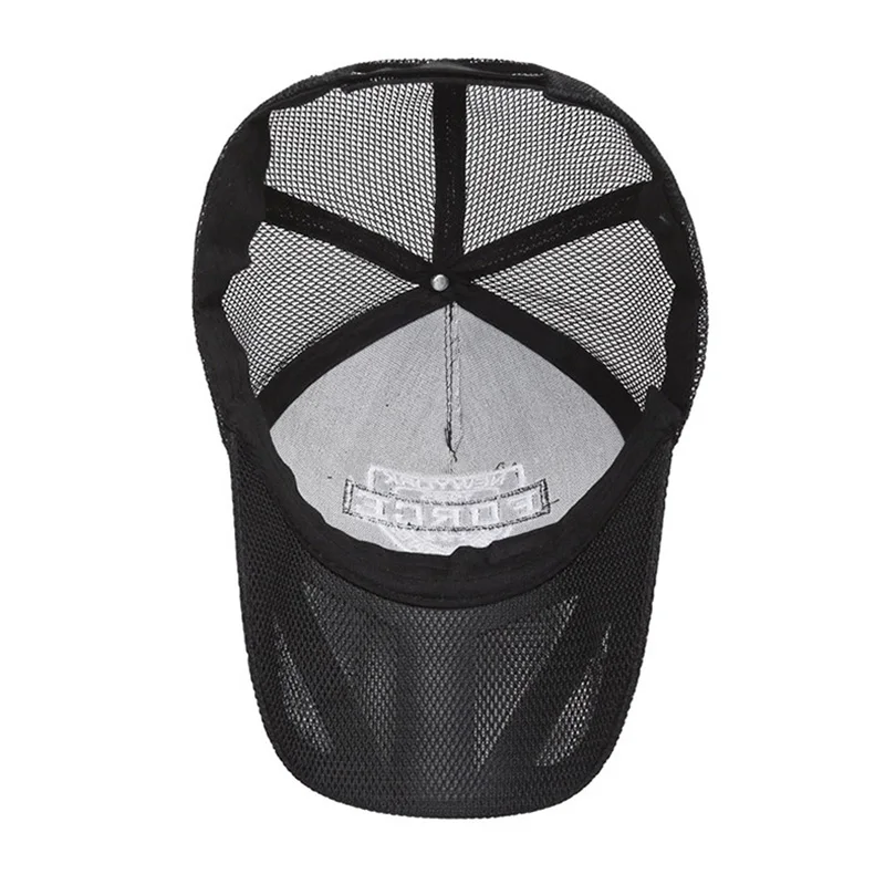 Atmungsaktive Mesh-Baseballkappe, Unisex-Sportmütze für Camping, Wandern, Picknick, Sonnenschutz, Schnallenverschluss – Detail 4