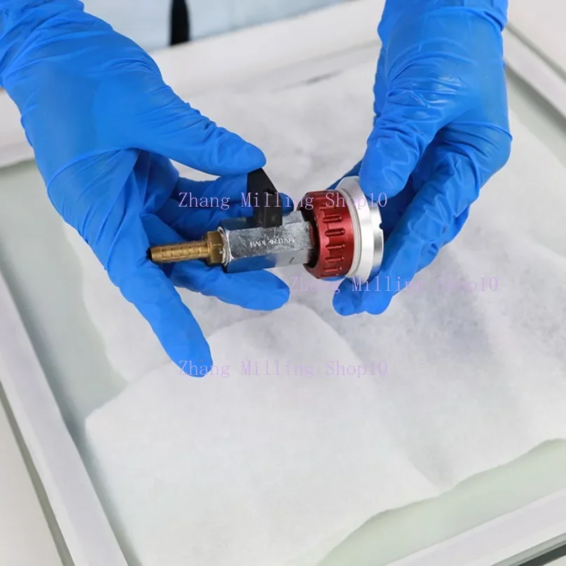 Vacuum Process, Carbon Fiber Resin Infusion, Self Sealing Metal Vacuum Valve Nozzle, Reusable Vacuum Bag Connector, Red Base