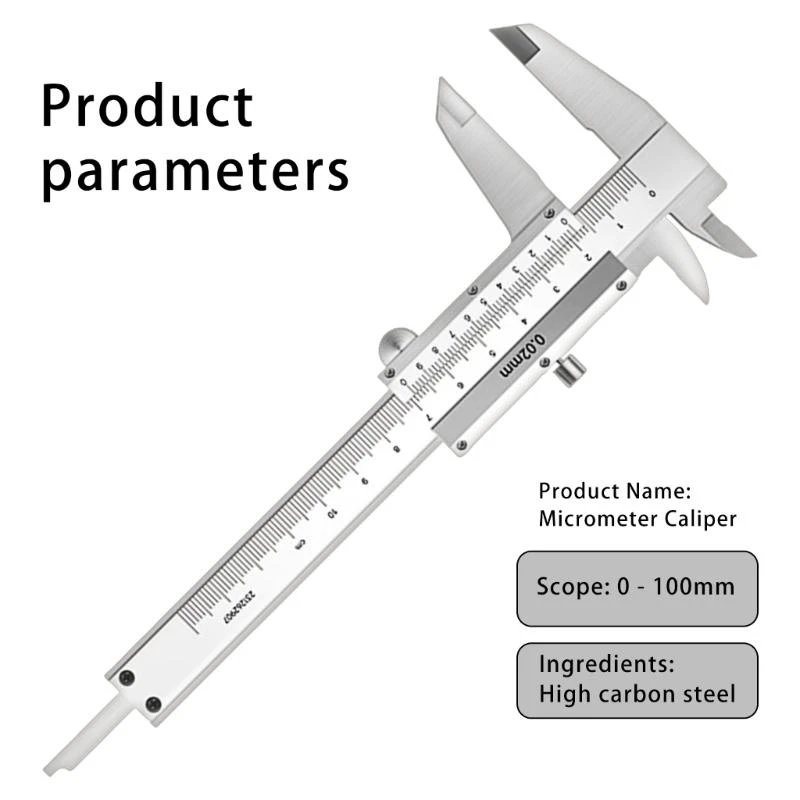 

Stainless Caliper for Jewelry Gemstones 0-100mm Vernier Caliper High Accuracy