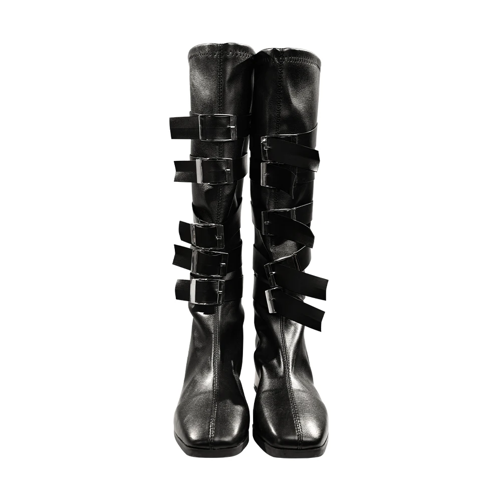 Sapatos Cosplay Alice preto para homem, Halloween Botas, Madness Returns, Jogo