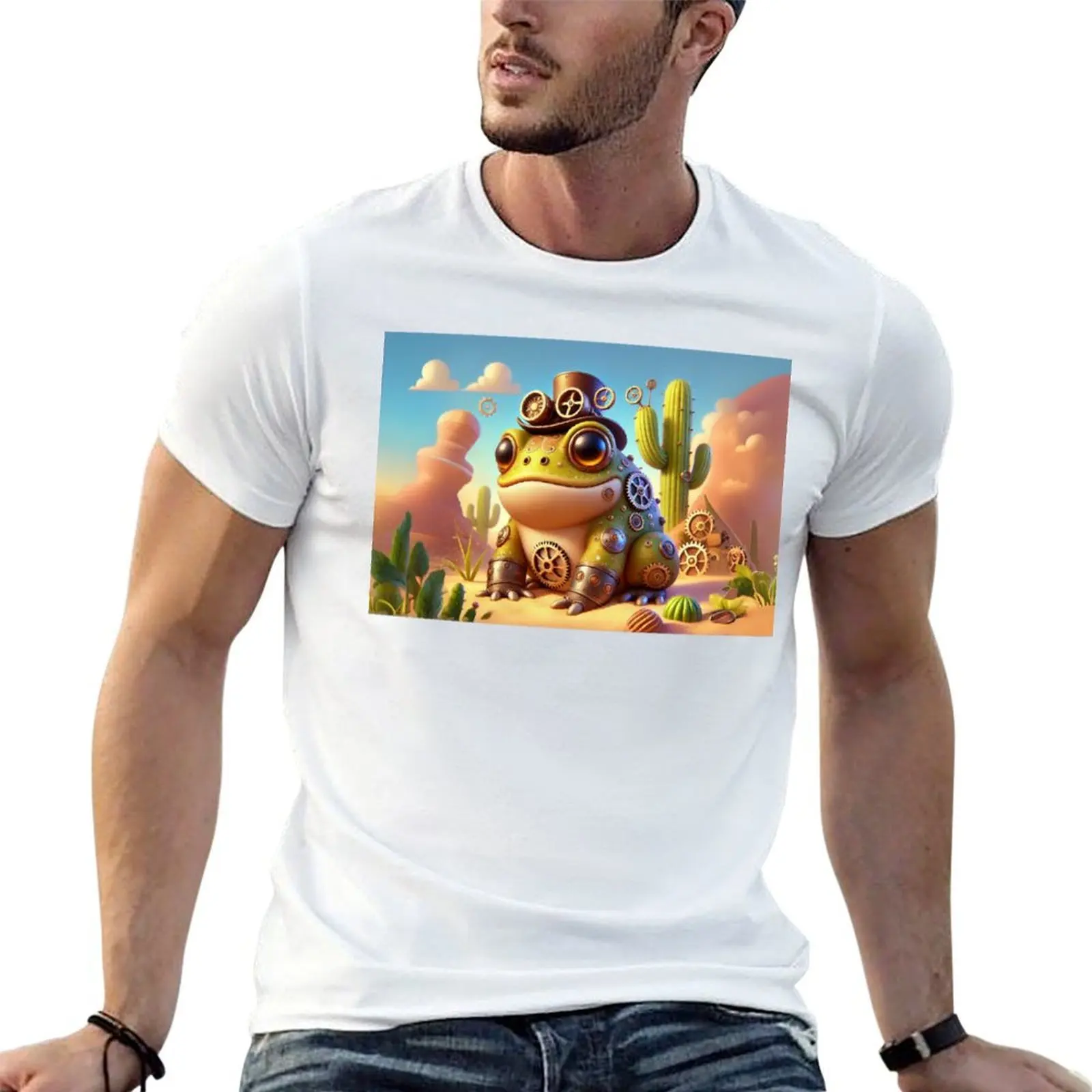 Steampunk Spadefoot Toad T-Shirt g man t shirts for men t shirt for man 100 percent cotton t shirt man plain T-shirt