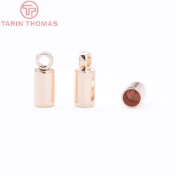 (8613) 20PCS 24K Gold Color Brass Charms Tassels Bracelet Rope Bead Caps High Quality Diy Jewelry Findings Accessories