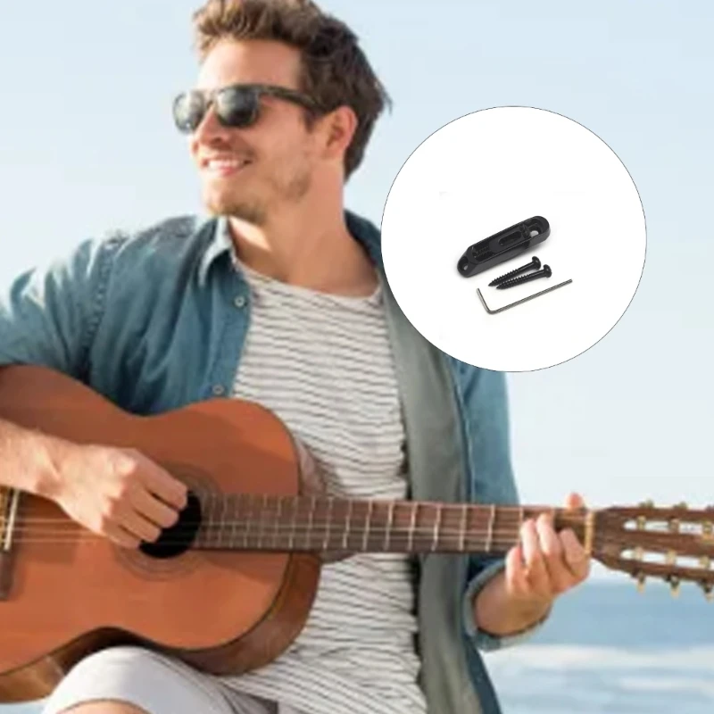 

4 String Electric Bass Bridge With Brass Saddles Adjustable Height Zinc Alloy Base