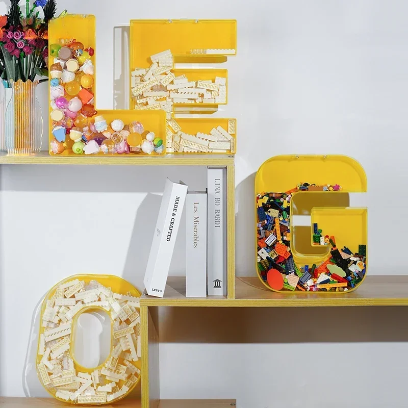 

Household acrylic Lego children's toys baby building block parts figure storage box