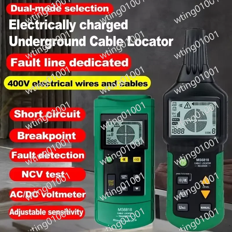for MS6818 Wire Tracker Locator Pinpoint Breakpoint Fault in Hidden Underground Cables Network LAN Telephone Line Tester Tool