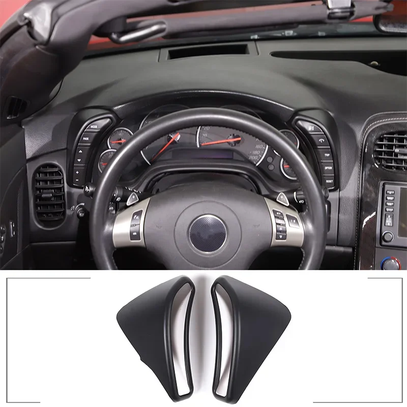 

For Chevrolet Corvette C6 2005-13 ABS Matte Black Car Dashboard Adjustment Button Frame Decorative Cover Interior Molding Parts