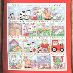 ZZS017 Farmyard Sampler DIY stich Craft Embroidery Counted NOT PRINTED Cross Stitch Packages Cross Stitching Kits Painting Kit