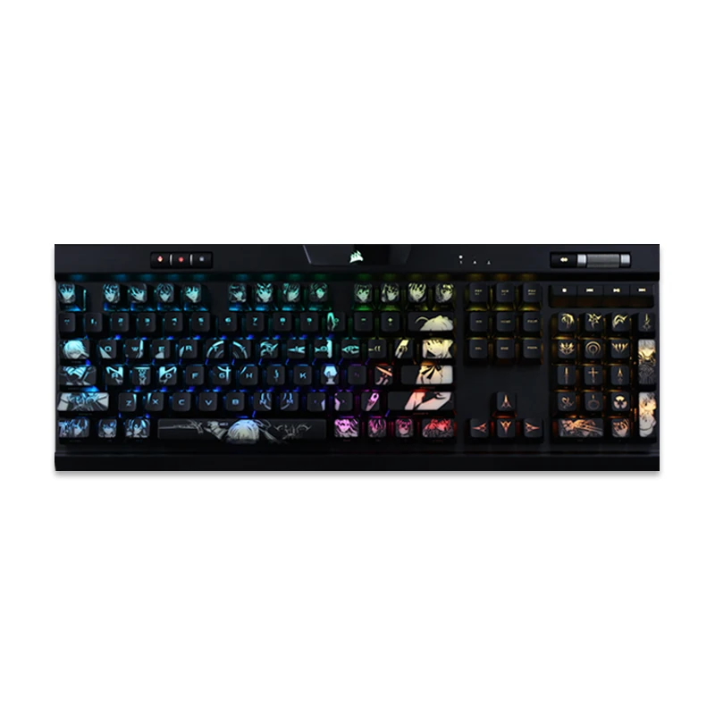 パーソナライズされたメカニカルキーボード,104キー,アニメのテーマ,マニュアル