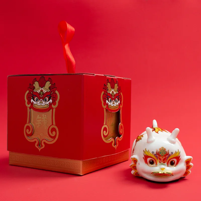 Qianlong Comes Dragon Year Money Box Mascot Zodiac Ornament National Trend Creative Gift Business Annual Meeting Souvenir