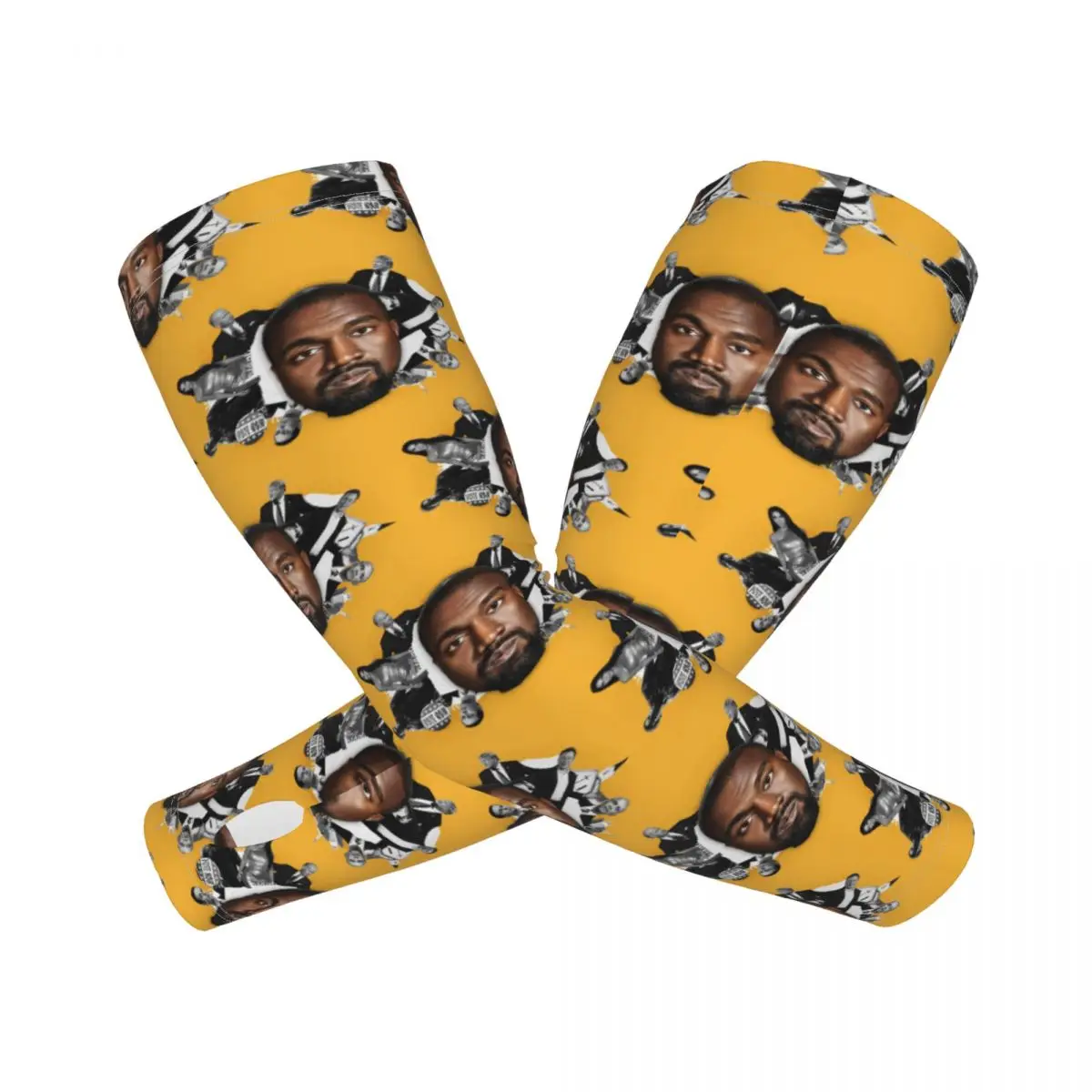 Cooling Funny Kanye West Meme Arm Sleeves Women Men Rapper Music Producer Sports Compression Tattoo Cover Up for Basketball