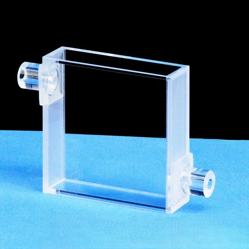 16ml quartz fluorescent flow cell flow 40-10mm dual path high transmittance UV four sided transmittance