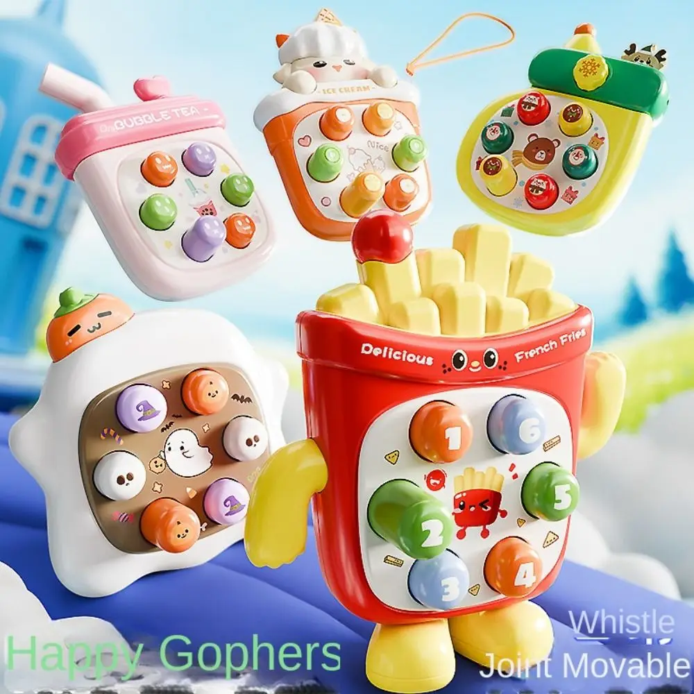 Educational Happy Groundhog Children's Colors Randomized Double Interactive Relaxation Self Care Fast Push Game Girls