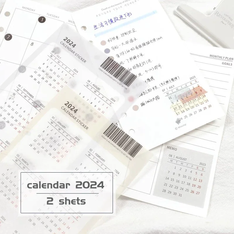 Imagem -05 - Adesivos Multifuncionais para Notebook Calendário Índice Índice Planejador Rótulo Papelaria Coreano 2025