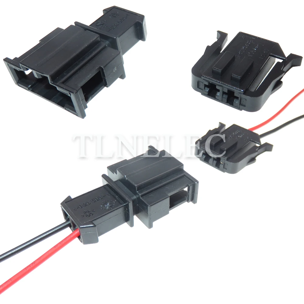 Conectores sin sellado con Sensor ABS para coche, enchufes de Cable macho y hembra de 2 pines para VW Audi 1-929588-1 191972702
