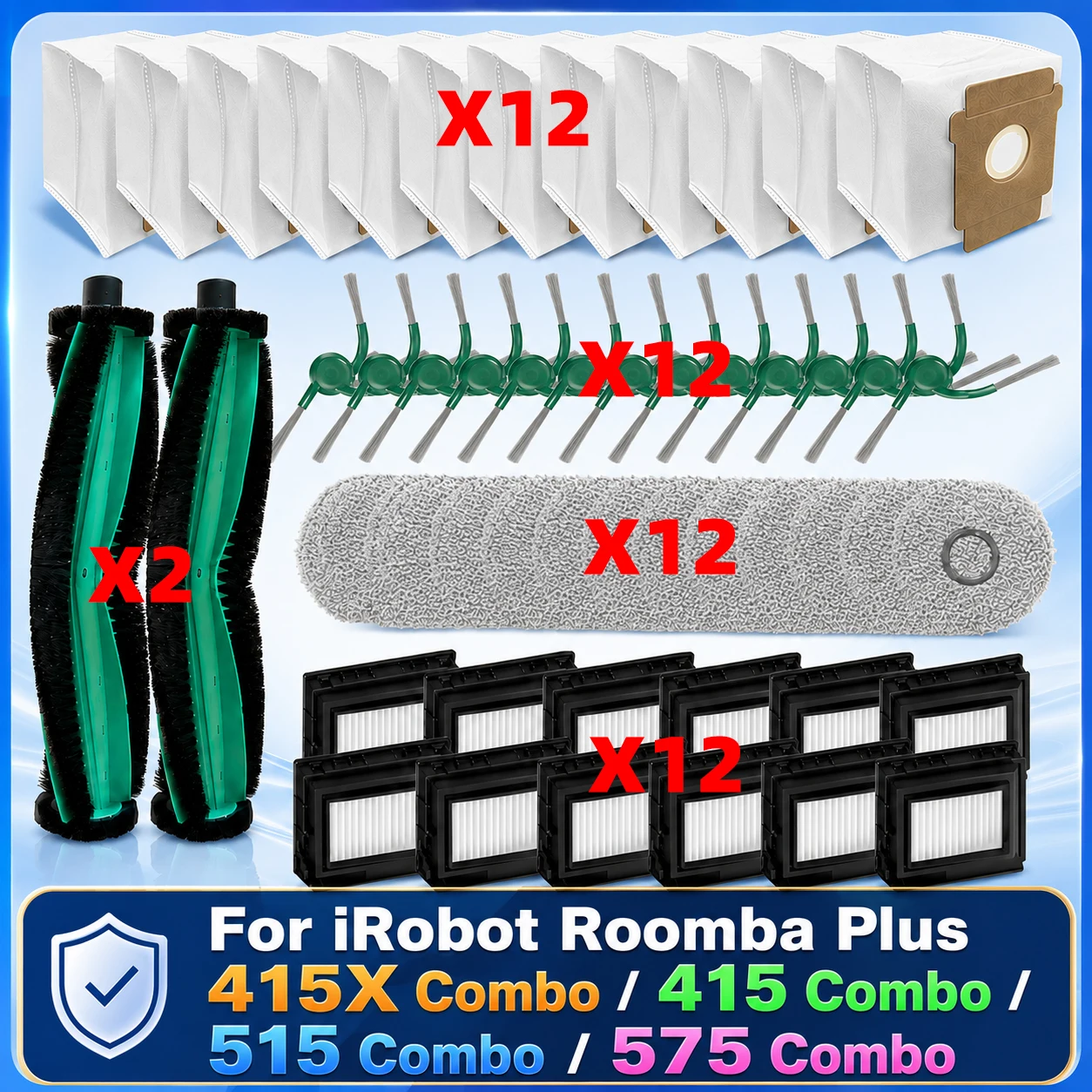 �y�Z�[�����z(iRobot Roomba Plus 415X Combo/ 415 combo/ 515 Combo/ 575 Combo) �Ή� �p�[�c ���C���u���V �T�C�h�u���V �t�B���^�[ ���b�v�N���X �_�X�g�o�b�O �A�N�Z�T���[
